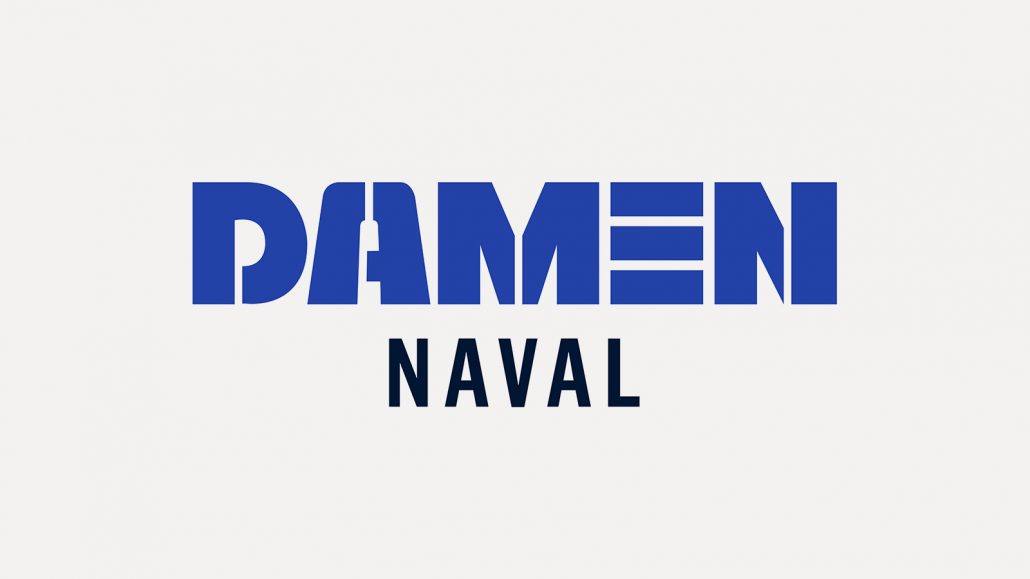 Damen Naval logo centred